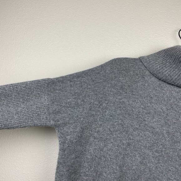 Minnie Rose Women's XS/S Cashmere Turtleneck Tunic Sweater Grey Knit Pullover - Picture 15 of 16